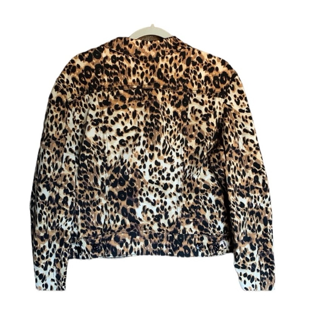 Leopard Print Jacket Button Down Front With Two L… - image 2